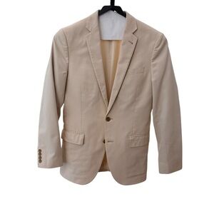 J. Crew Ludlow Blazer Men’s 36R light Tan Cotton Miliano Italy Larusmiani